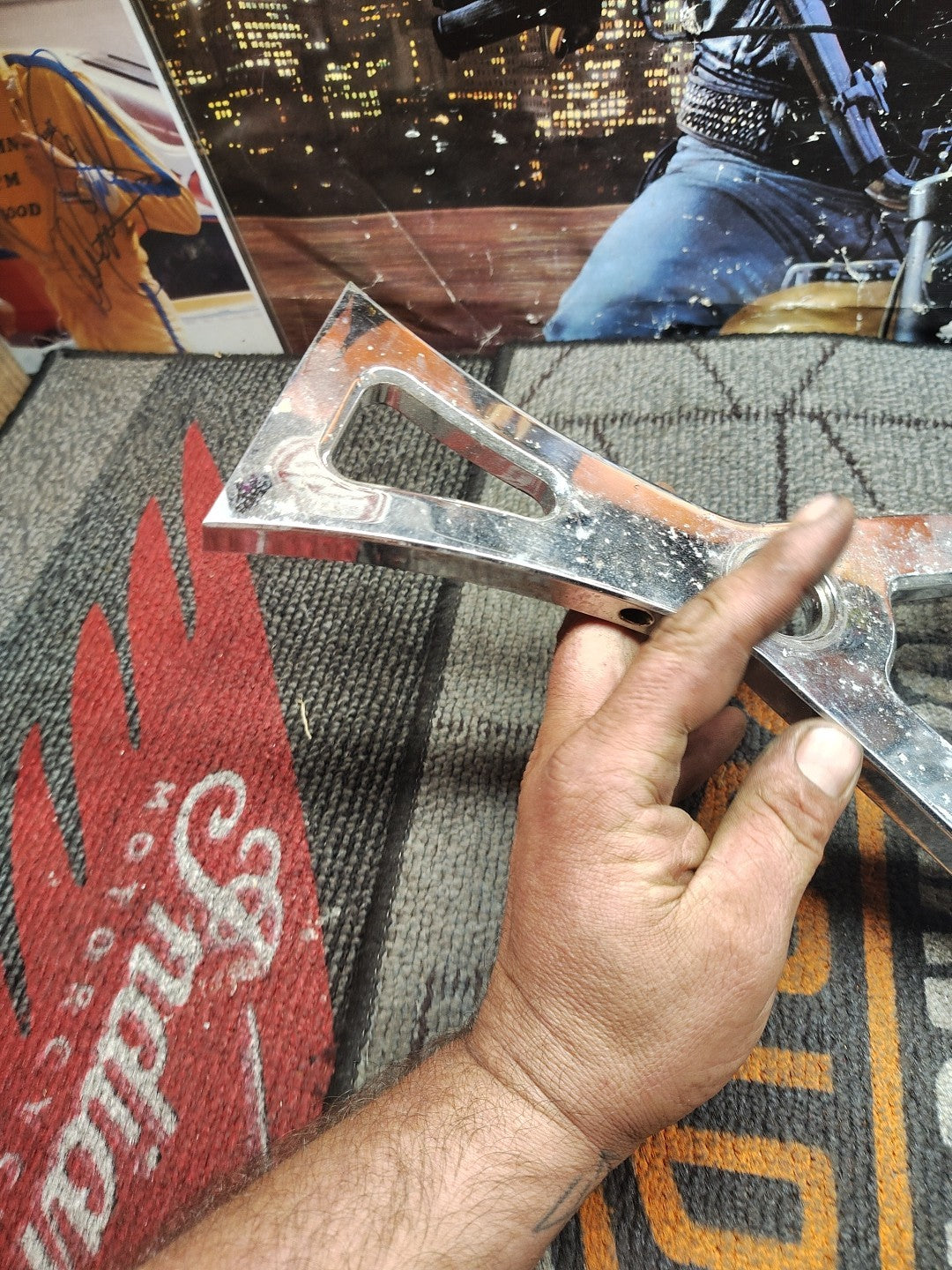 Rear Brake Caliper Mount License plate Bracket Harley Softail 87-99 Custom FXST