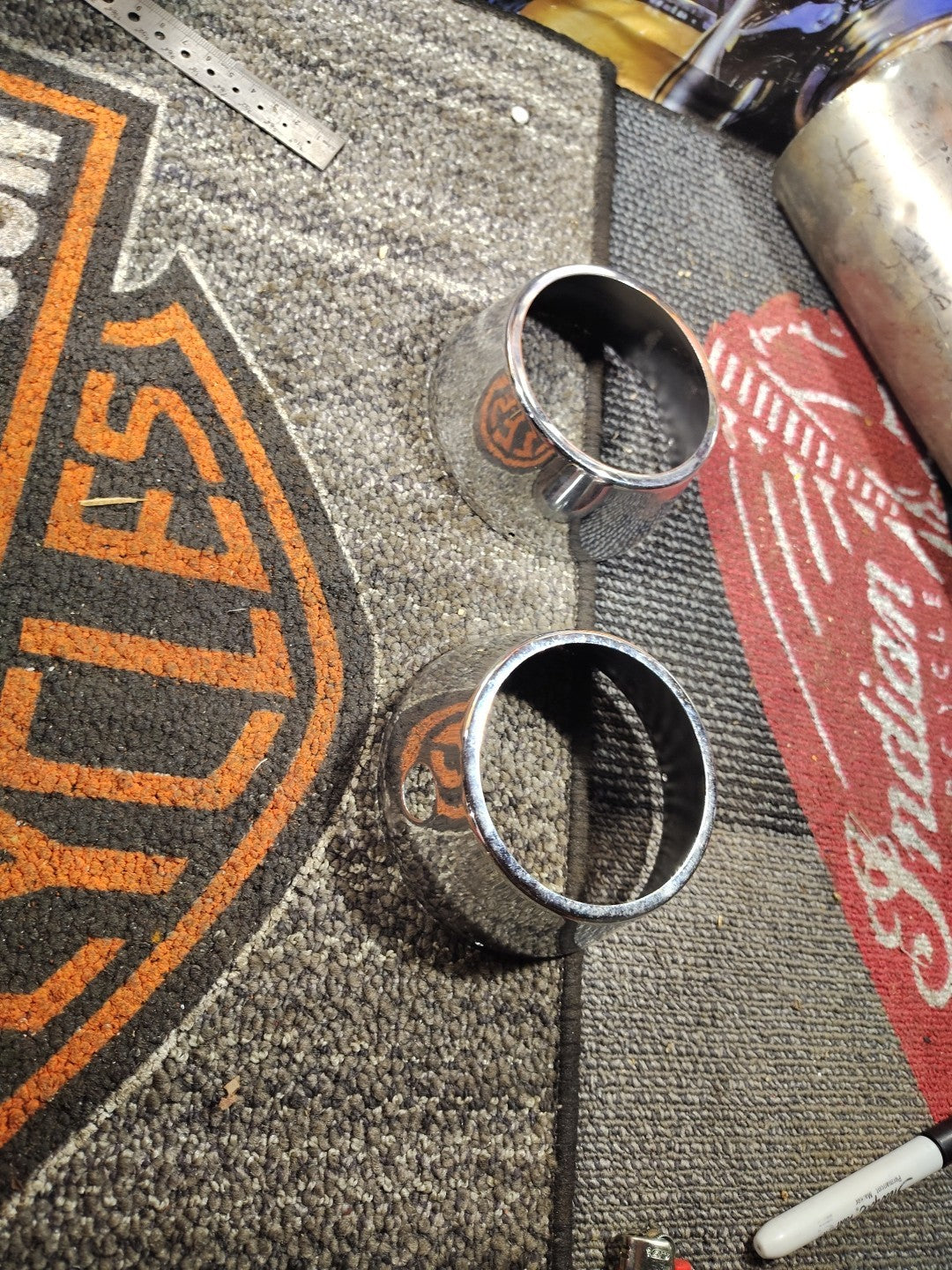 NOS Harley Davidson Hap Jones Speedometer Tachometer Upper Housing 2 Each - NEW