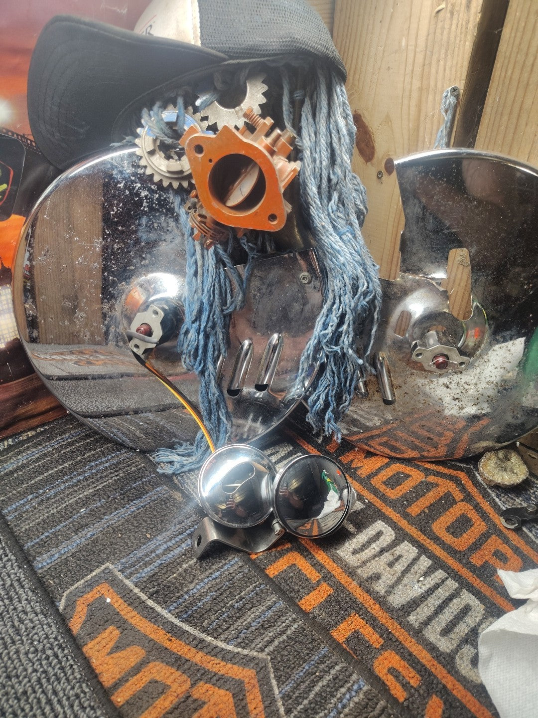 Harley-Davidson 2017 Softail FLS Gas Cap& Fuel Gauge Chrome 75241-08 Will Sep