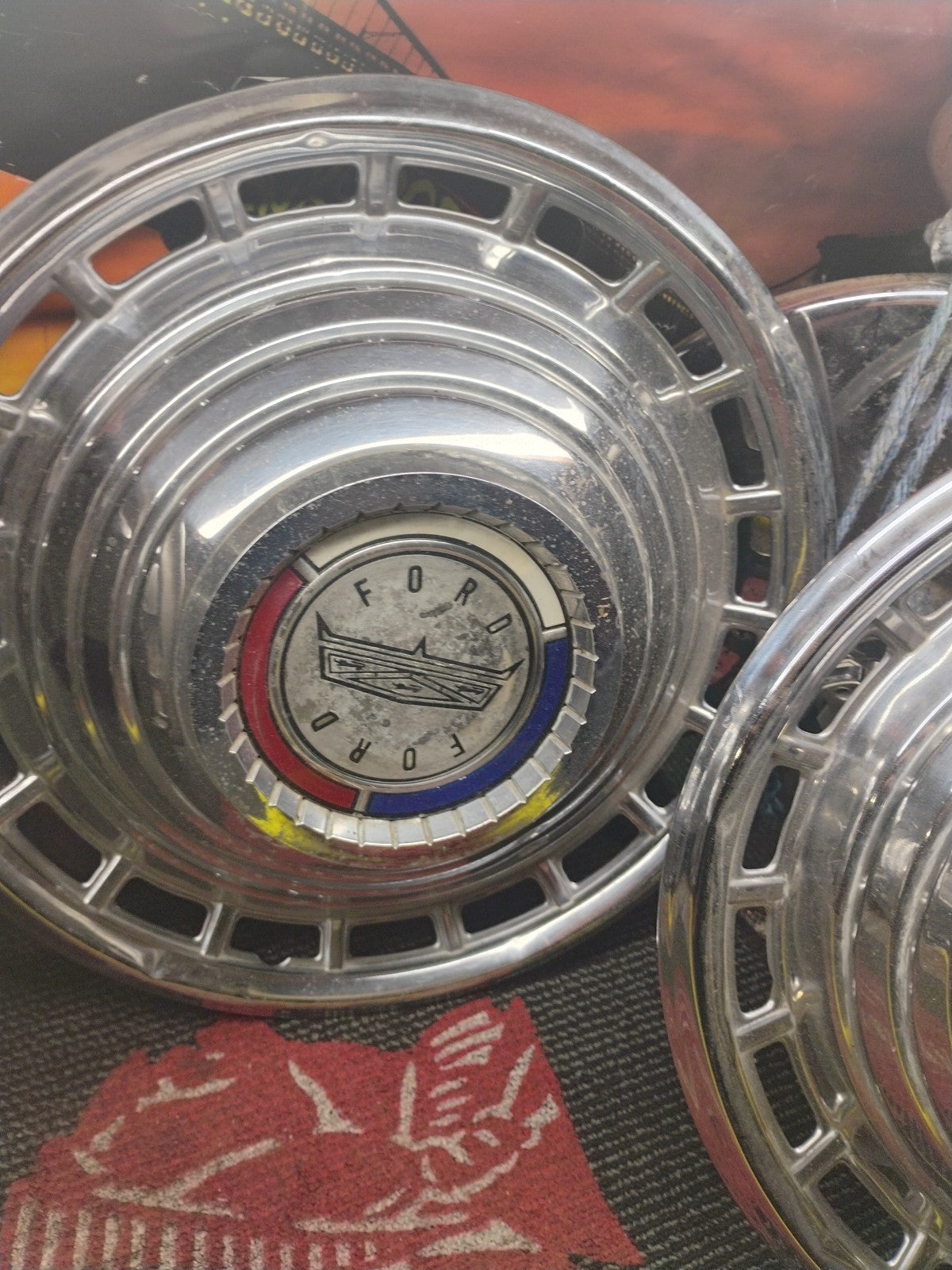 Set Of 4 Vintage 1963 Ford Galaxie 14" Wheel Cover Hubcap USED.