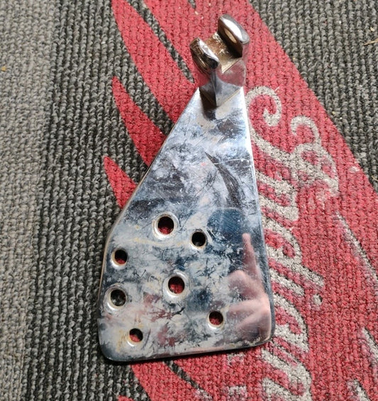 Harley Davidson Shovelhead Chrome Foot Control Bracket Solid Straight Used