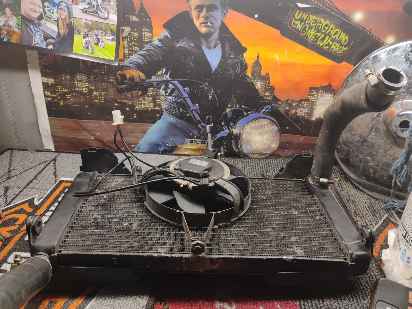 Radiator 1991 Honda CBR600F2 CBR600 F2 91-94 Engine Radiator Engine Cooling Fan