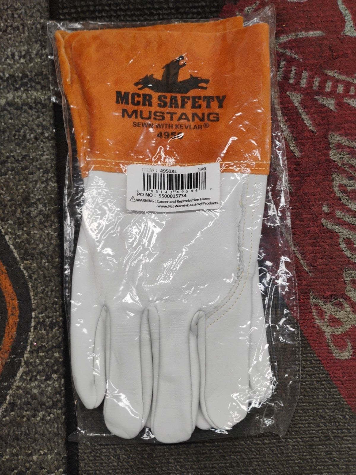MCR SAFETY MUSTANG 4950L Welding Gloves, MIG, TIG, LARGE 1 PAIR