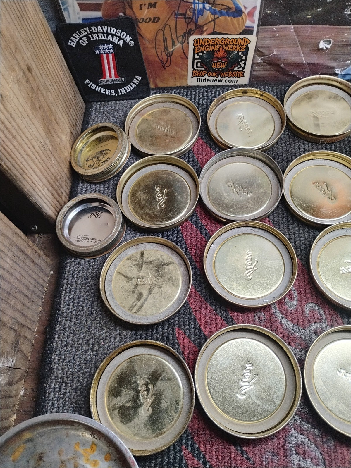 Vintage Kerr Regular Mason Jar 12 Lids Gold In Original Box Canning Food 