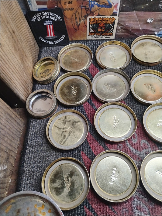 Vintage Kerr Regular Mason Jar 12 Lids Gold In Original Box Canning Food 