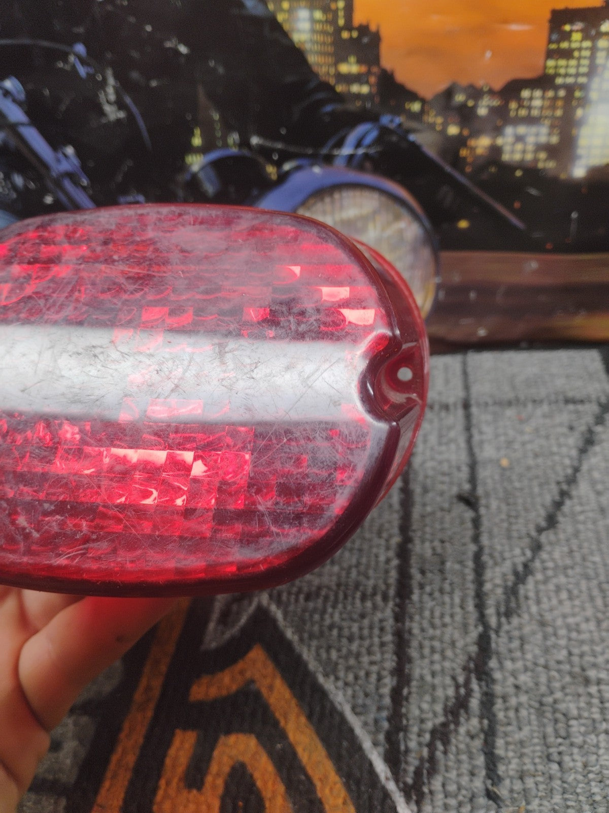 Drag Specialties - 12-0402C - Laydown Taillight Lens - Red