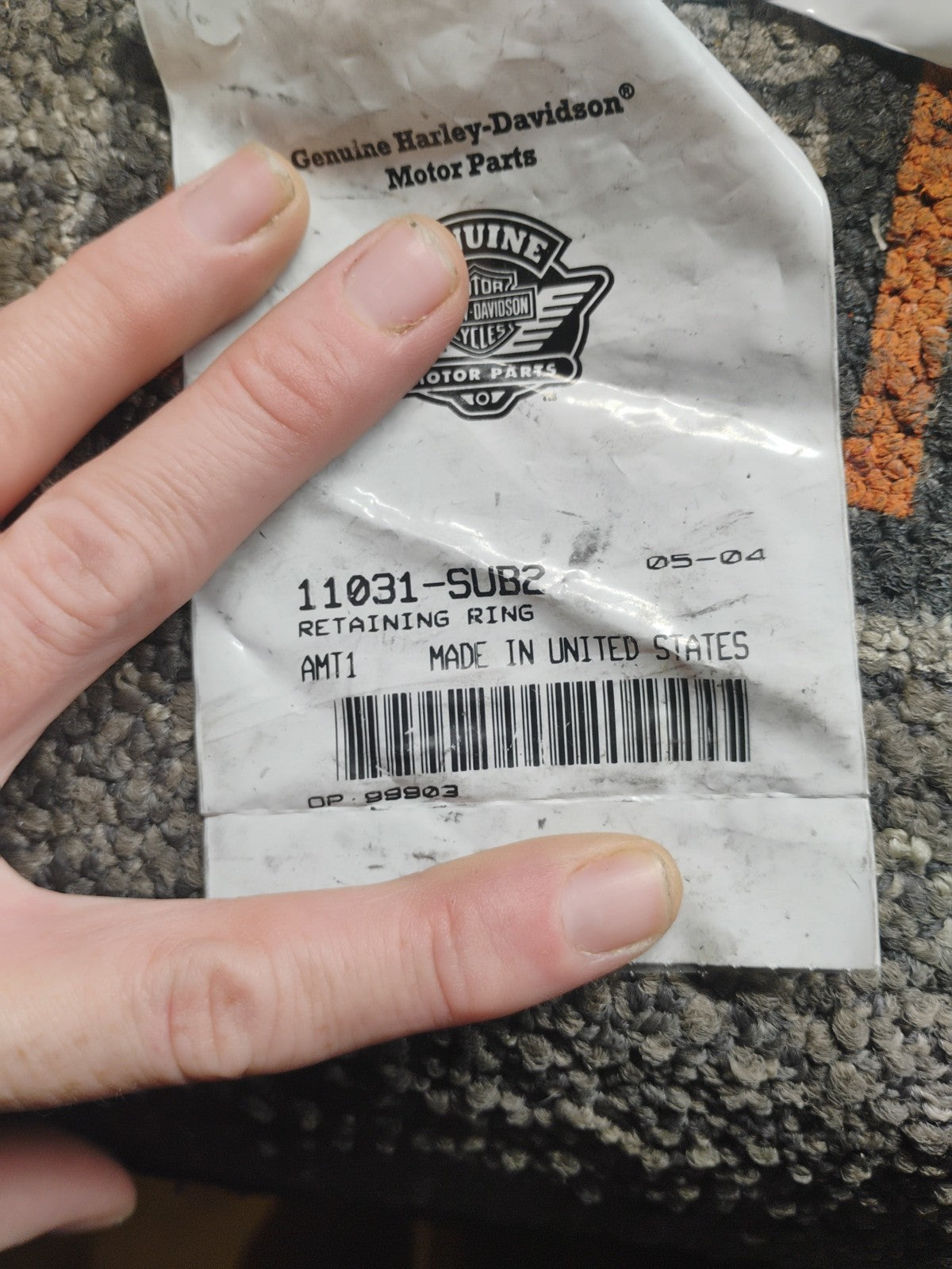Harley-Davidson OEM Retaining Ring 11031-SUB2 NOS