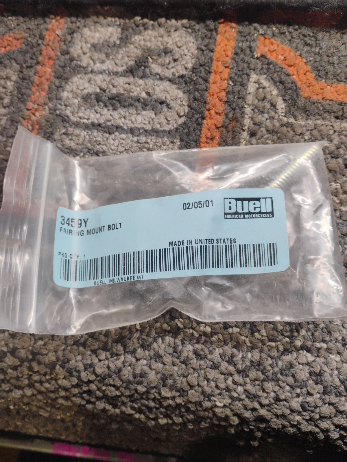 Buell OEM 3459Y Fairing Mount Bolt NOS