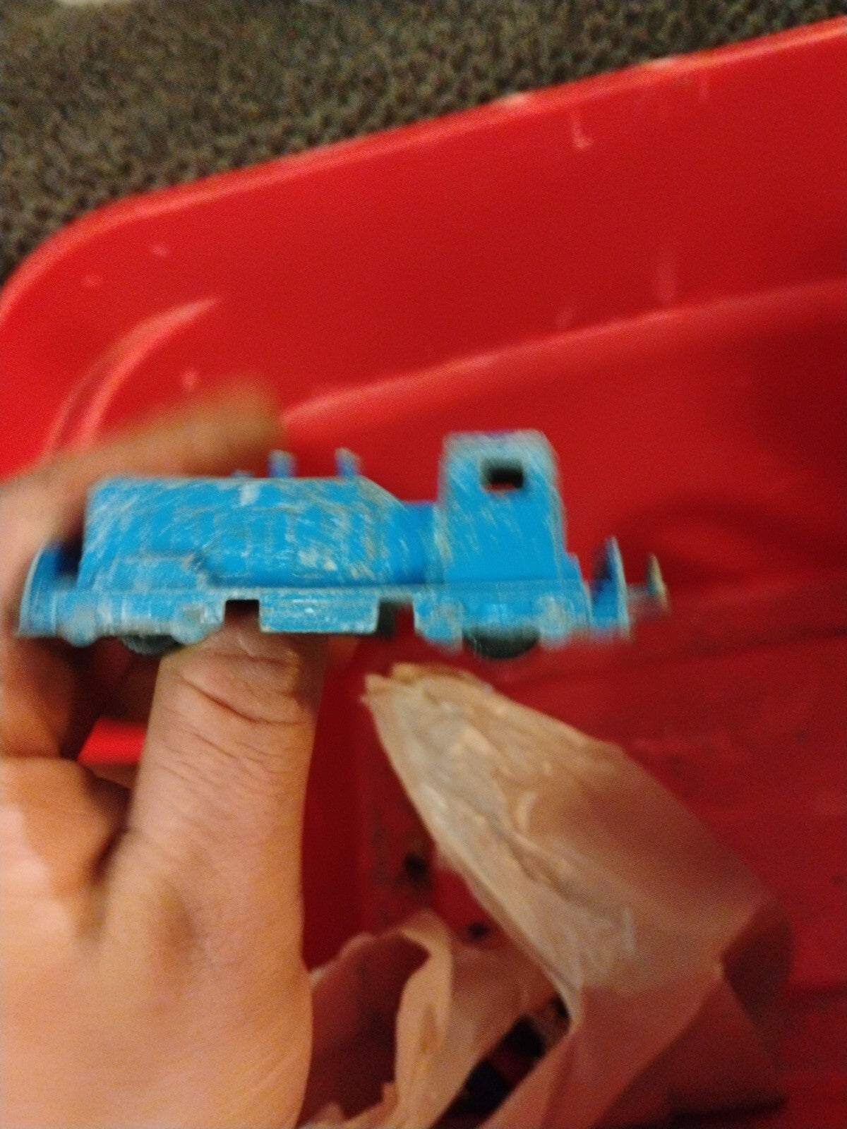 MIDGETOY TRAIN Rockford IL Vintage Diecast Metal  Blue