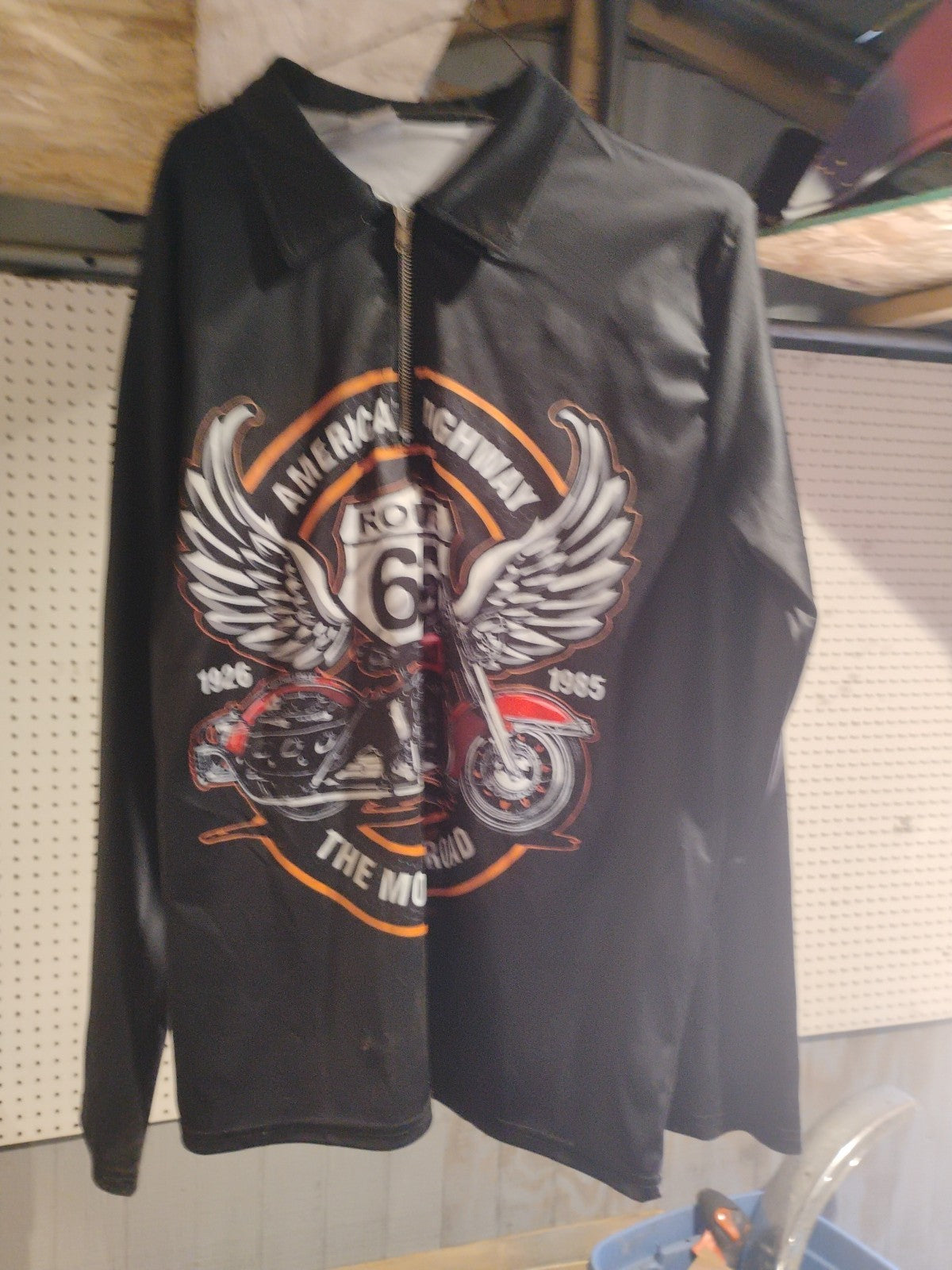 Harley Davidson Motorycle Rocky Top Blue Long Sleeve Shirt Men Medium 21x26