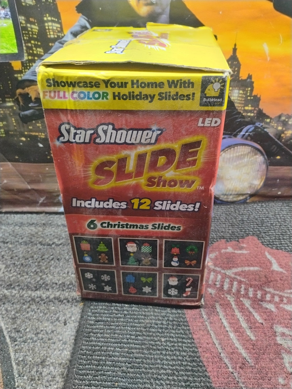 Star Shower Slide Show Halloween & Christmas LED Light Projector 12 Slides