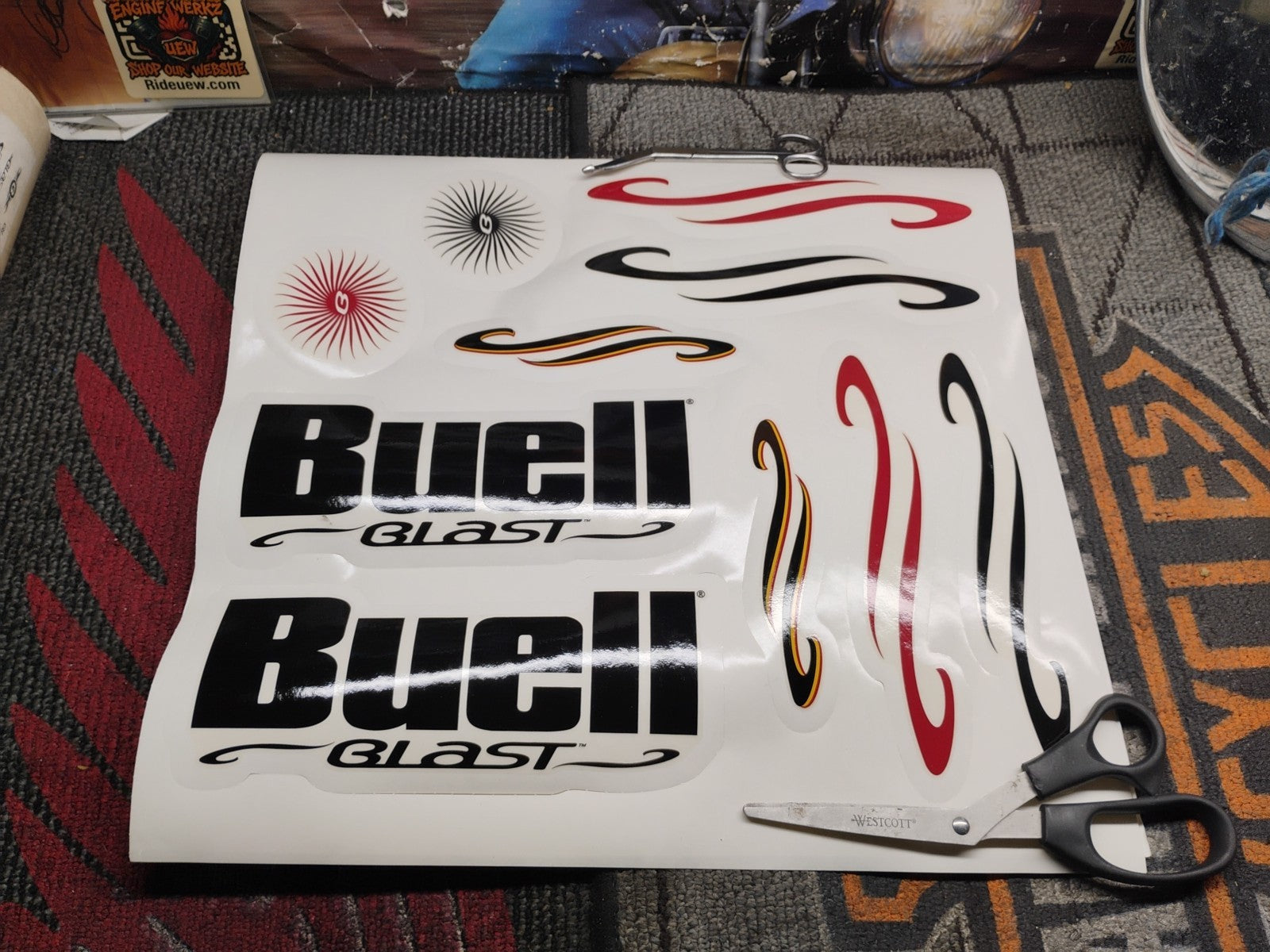 Buell Blast  Harley Personal F/X kit: Decal Set  13622-00Y  Mesa style NOS