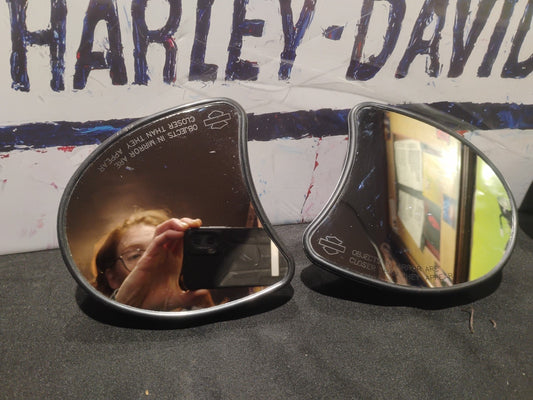 2014-2023 Harley Touring Batwing Fairing Side Mirrors Pair OEM A047108 46R-02806