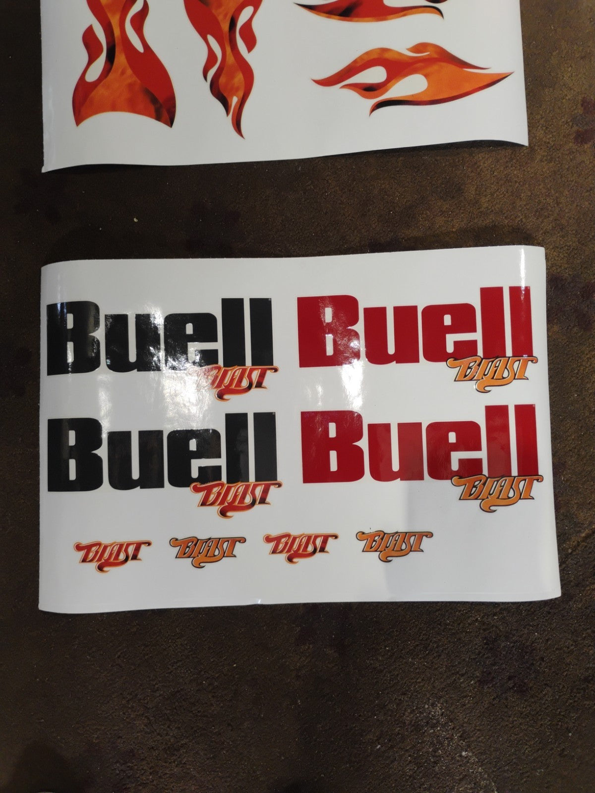 NOS OEM Buell Blast Personal FX "Heater" Decal Kit 13578-01Y Complete