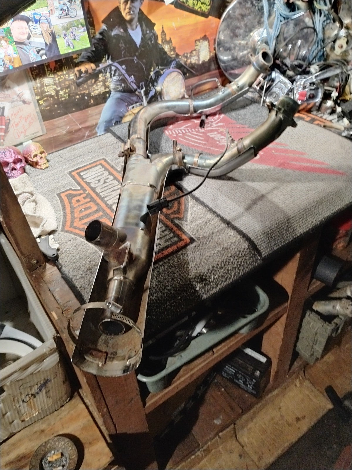 2015 14-18 Indian Chieftain OEM Exhaust Headers Head Pipe W Heat Shields And O2