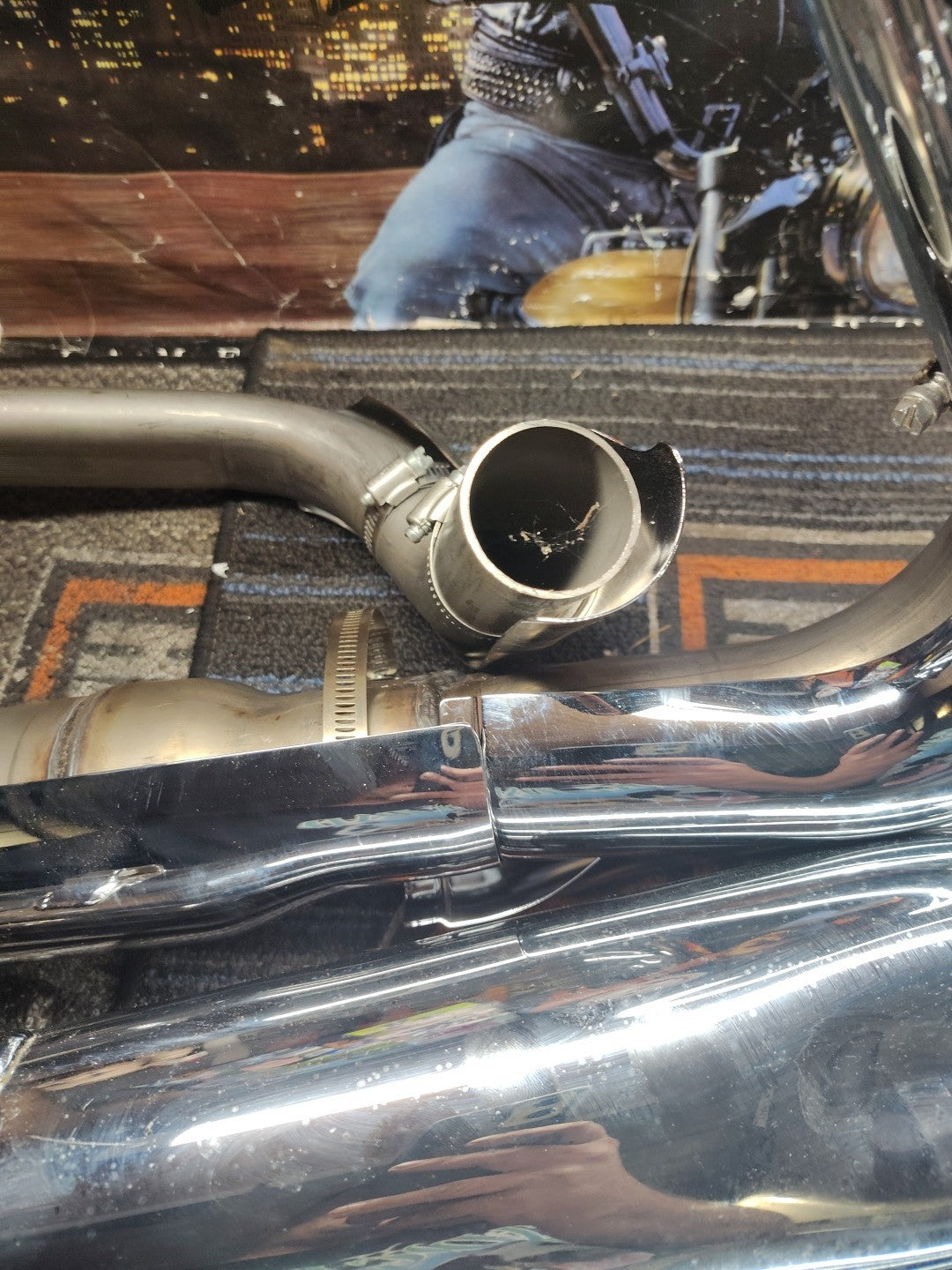 Harley Davidson M8 Exhaust Syst/Chrome 64900236A Slash Tip SlipOn Mufflers