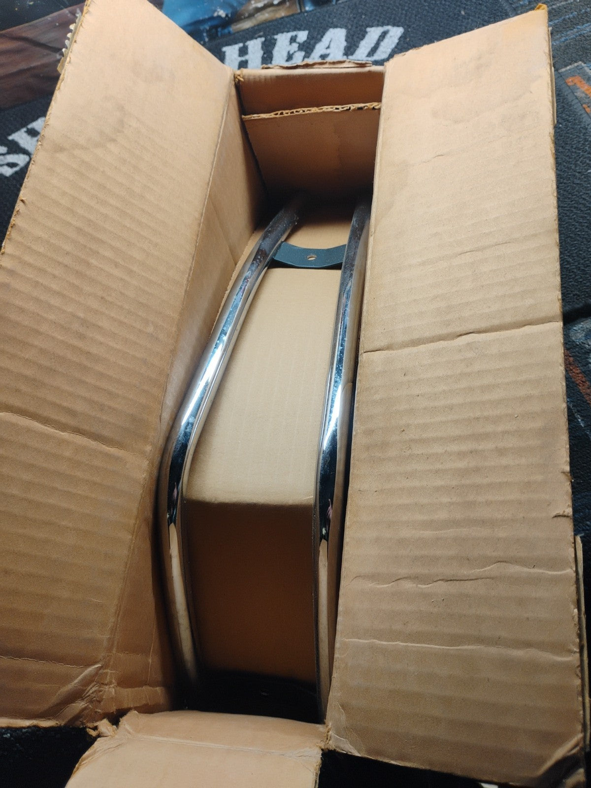 K&G Engineering Chrome Motorcycle Trunk Rails Saddlebag Guard Rails NOS In Box