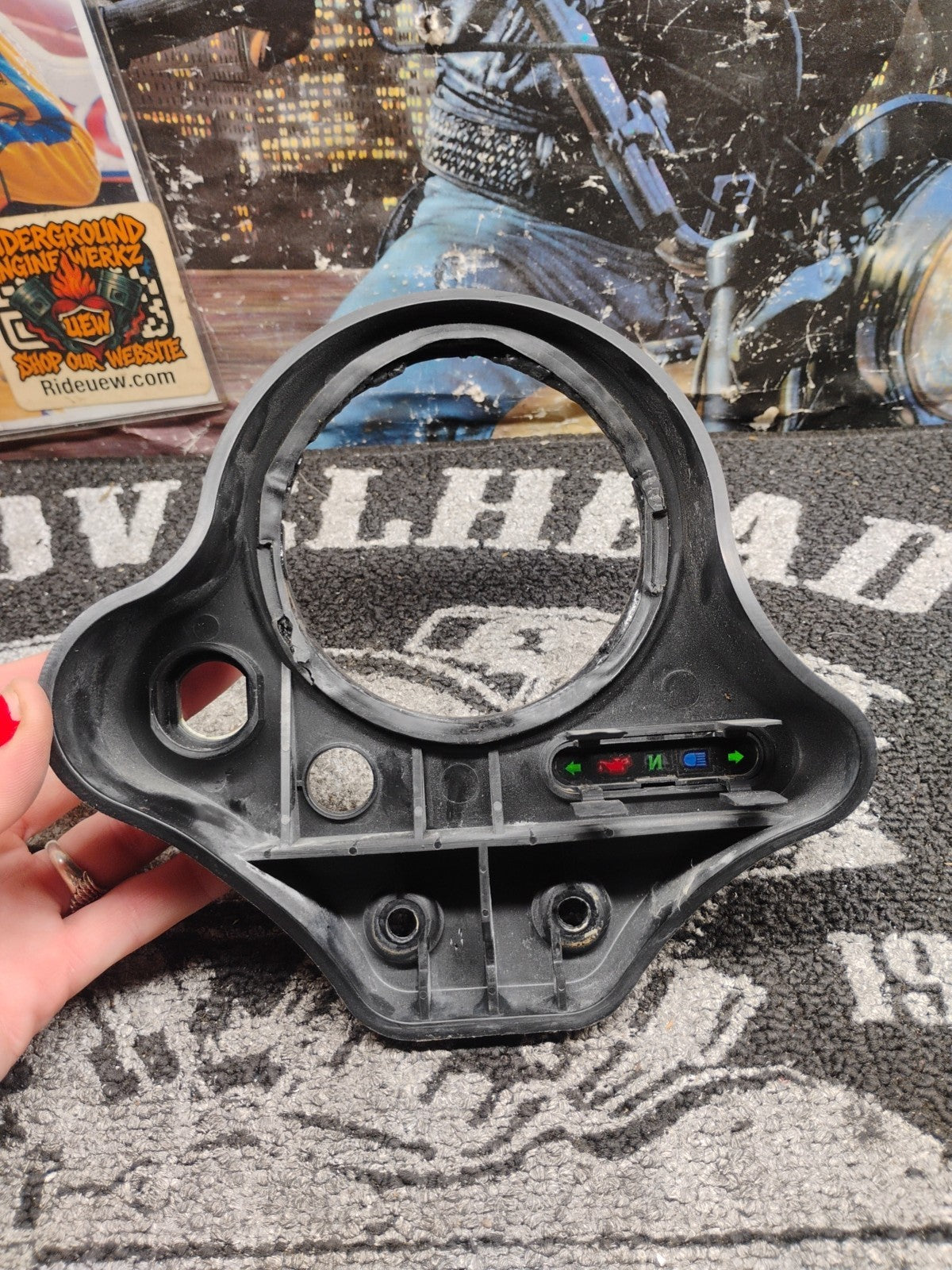 OEM Buell M2 Cyclone Gauge Cluster Dash Trim Panel Housing
