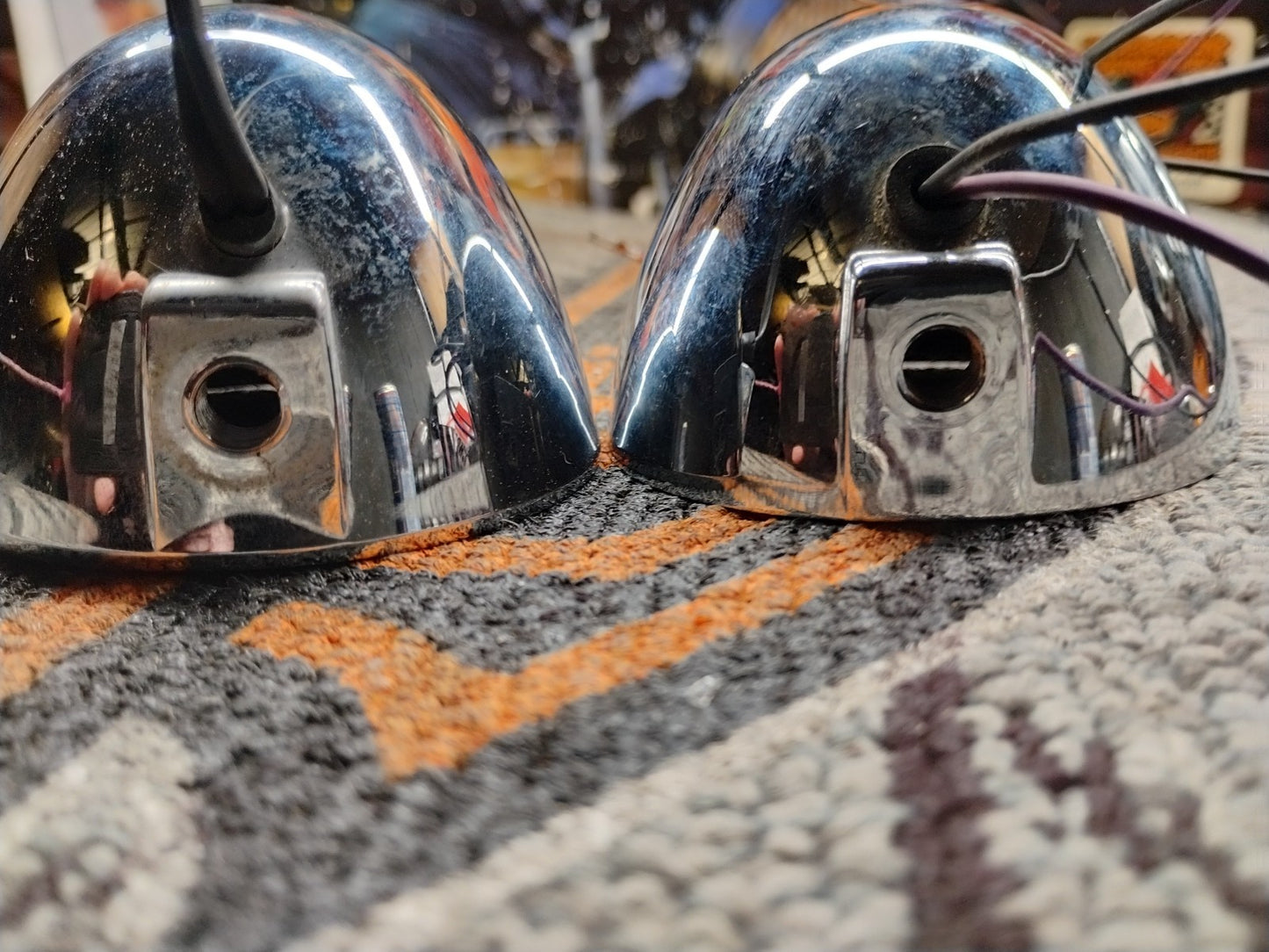 Pair Of Harley Davidson Chrome Light Housing 3"  