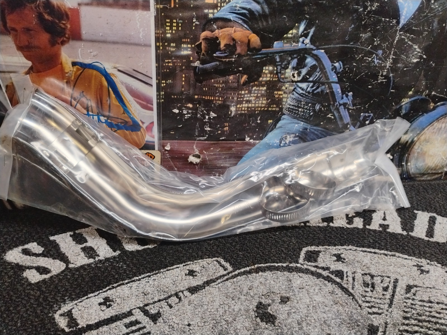 Paughco 419-1R Rear Heat Shield For #719-1 Series Drag Pipes Chrome