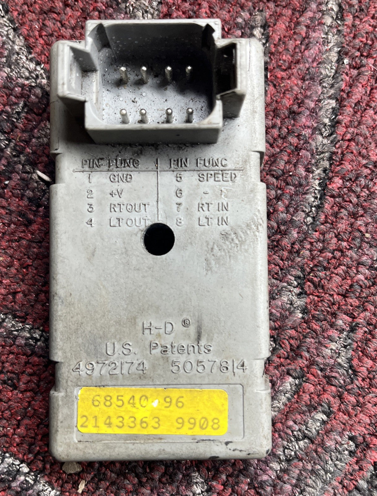 Harley-Davidson 2000 Softail Fat Boy Turn Signal Control Module 68540-96 