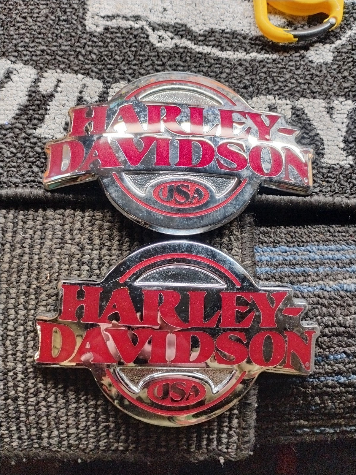 HARLEY DAVIDSON Softail FLH Street Glide OEM Fuel Gas Tank Left Emblem Badge