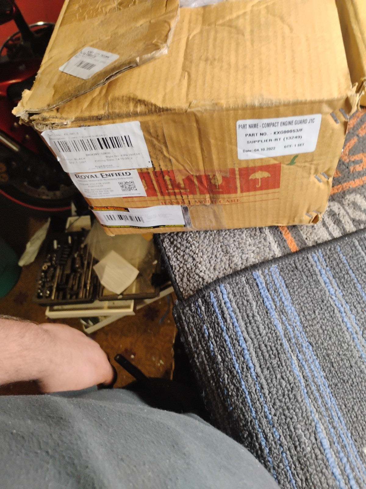 Fit For  Royal Enfield Hunter 350 Black Compact Engine Guardj1c  KXG 0053/F
