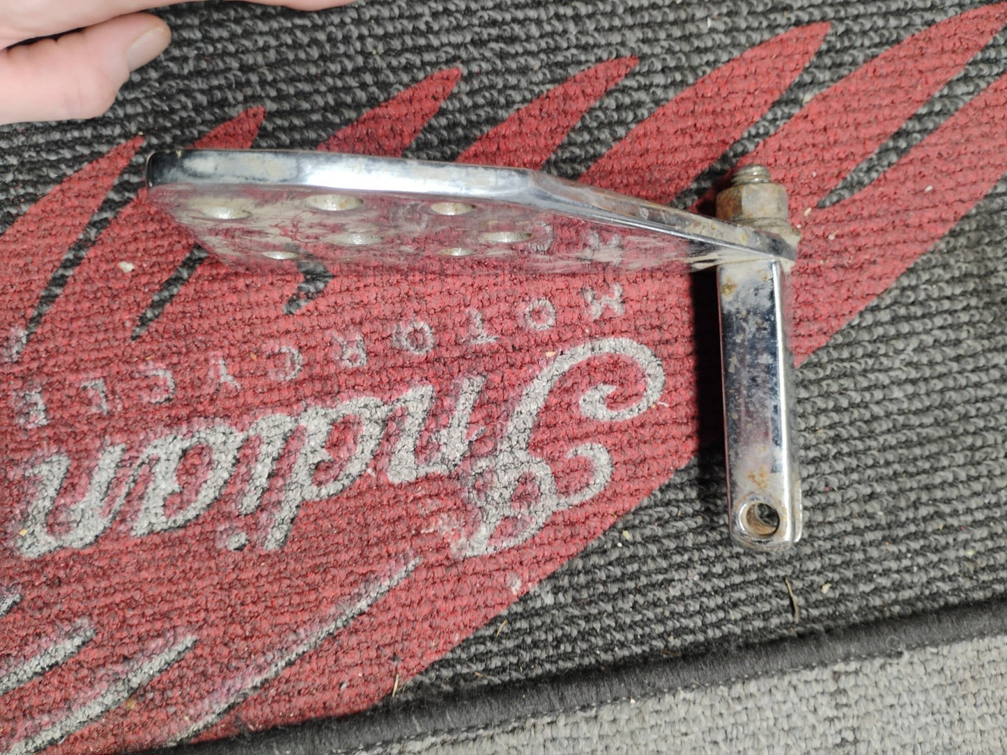 Harley Davidson Shovelhead Chrome Foot Control Bracket Solid Straight Used