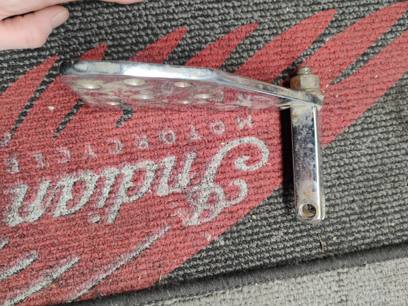 Harley Davidson Shovelhead Chrome Foot Control Bracket Solid Straight Used