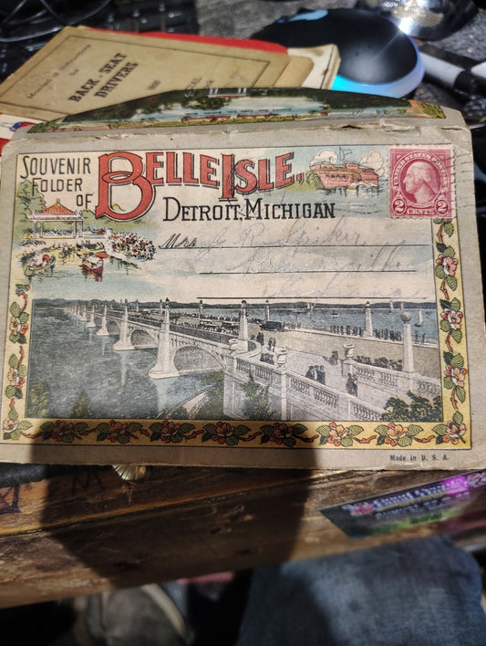 1920 Souvenir Folder Of Belle Island Detroit Michigan