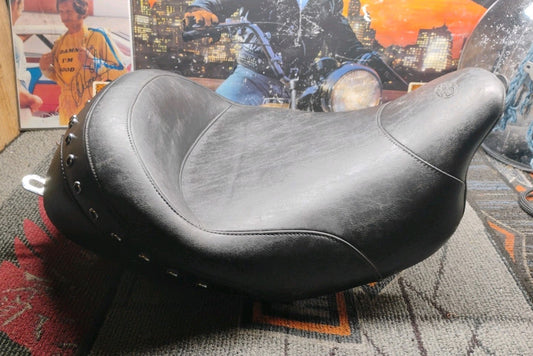 Mustang - 76028 - Studded Solo Seat, Black Studs