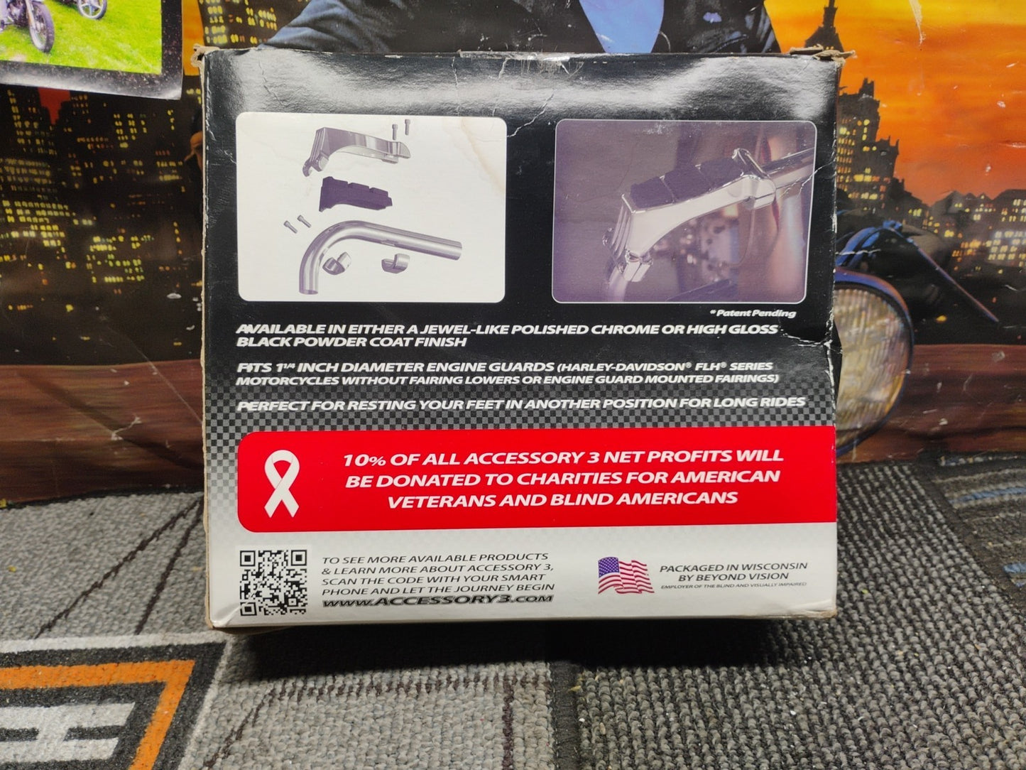 Accessory3 Custom Trike Billet Style Bootrest Harley-Davidson 