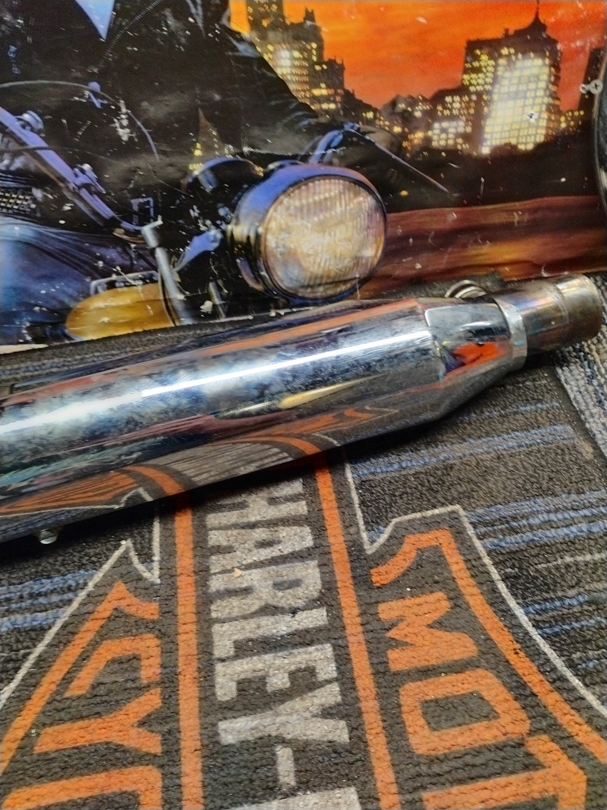 Harley-Davidson 65413-00 Exhaust System Muffler Chrome 2000+ Softail Dyna