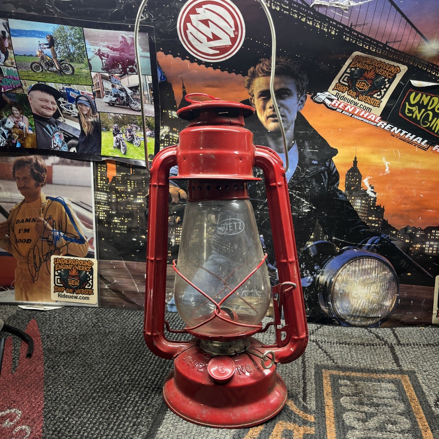 Vintage Dietz No. 20 Junior Red Kerosene Lantern
