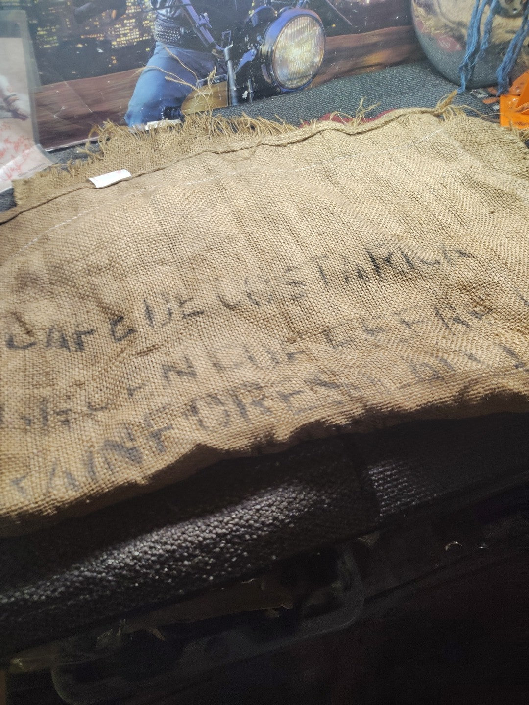 Burlap Coffee 36” Bean Bag Sack CAFEs DO BRASIL BRAZIL Jute Gunny Sack Crafts