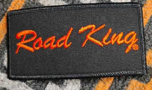 Road King Motorcycle Embroidered Vest Patch Harley Davidson Biker Chopper 4" 2"