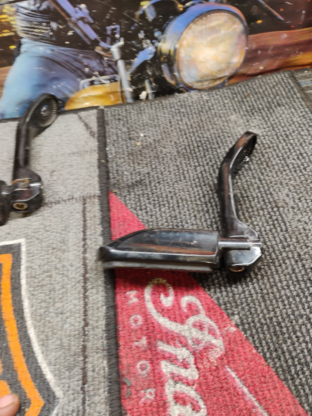 Junjumoto 32mm Black Angled Used Replacement Highway Foot Pegs  Bs