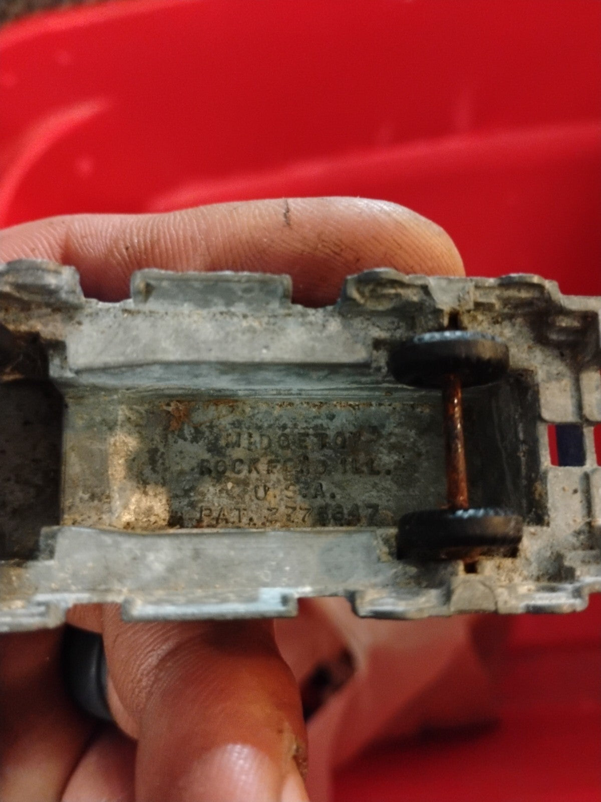 MIDGETOY TRAIN Rockford IL Vintage Diecast Metal  Blue