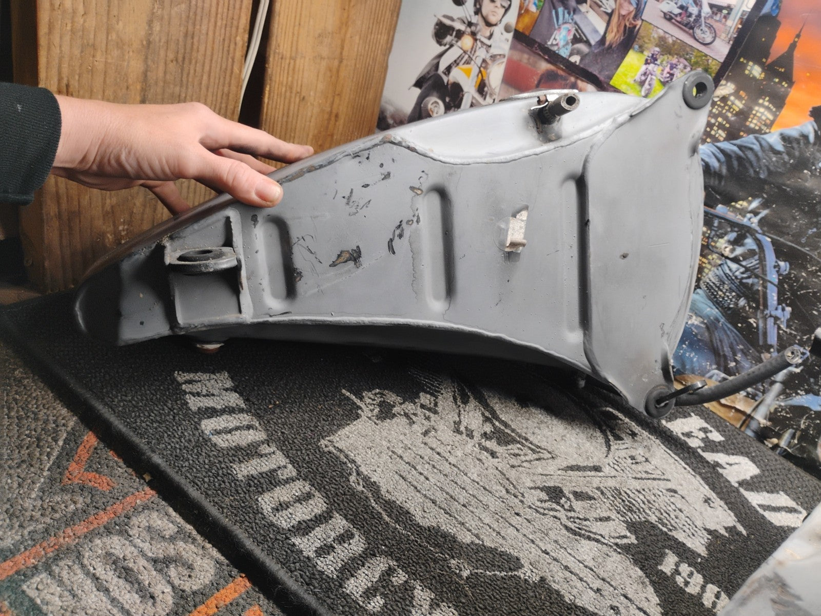 Harley-Davidson Softail Split Gas Fuel Tank Set Raw Steel OEM