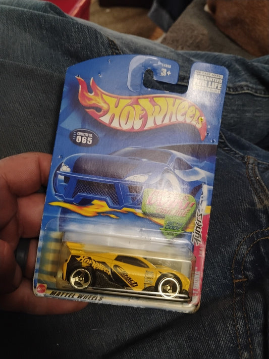 2002 Hot Wheels #65 Tuners Series 3/4 MS-T SUZUKA Yellow w/Chrome 3 Spoke Wheels
