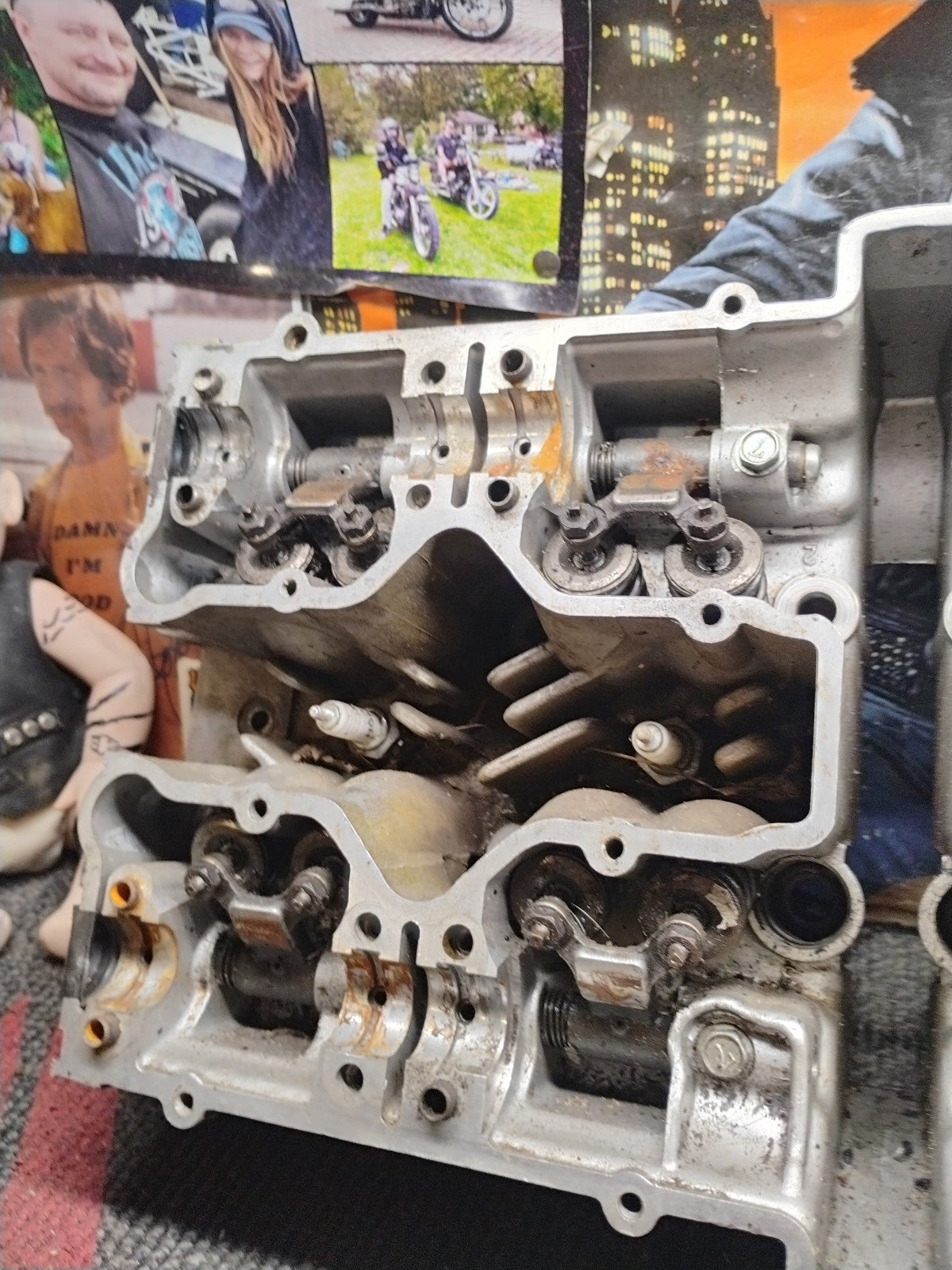 '82 GS750 GS 750 t CYLINDER HEAD VALVE TRAIN MOTOR ENGINE PART 1982 SUZUKI GOOD!