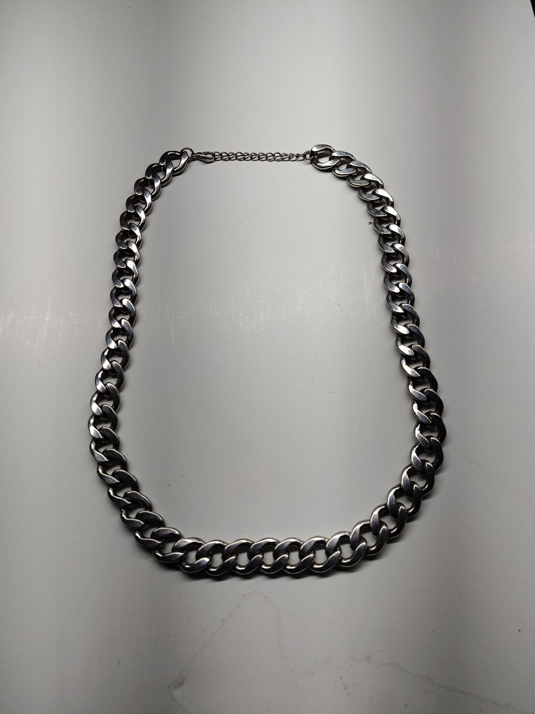 Mens Biker Necklace Silver Metal Classic Chain L Links Motorcycle Fashion Heavy 