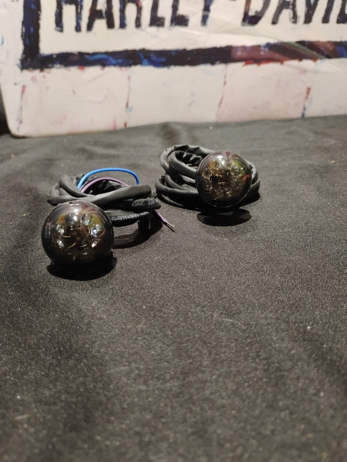 BULLET TURN SIGNALS LED SMOKE LENS AMBER LIGHT RIGHT LEFT
