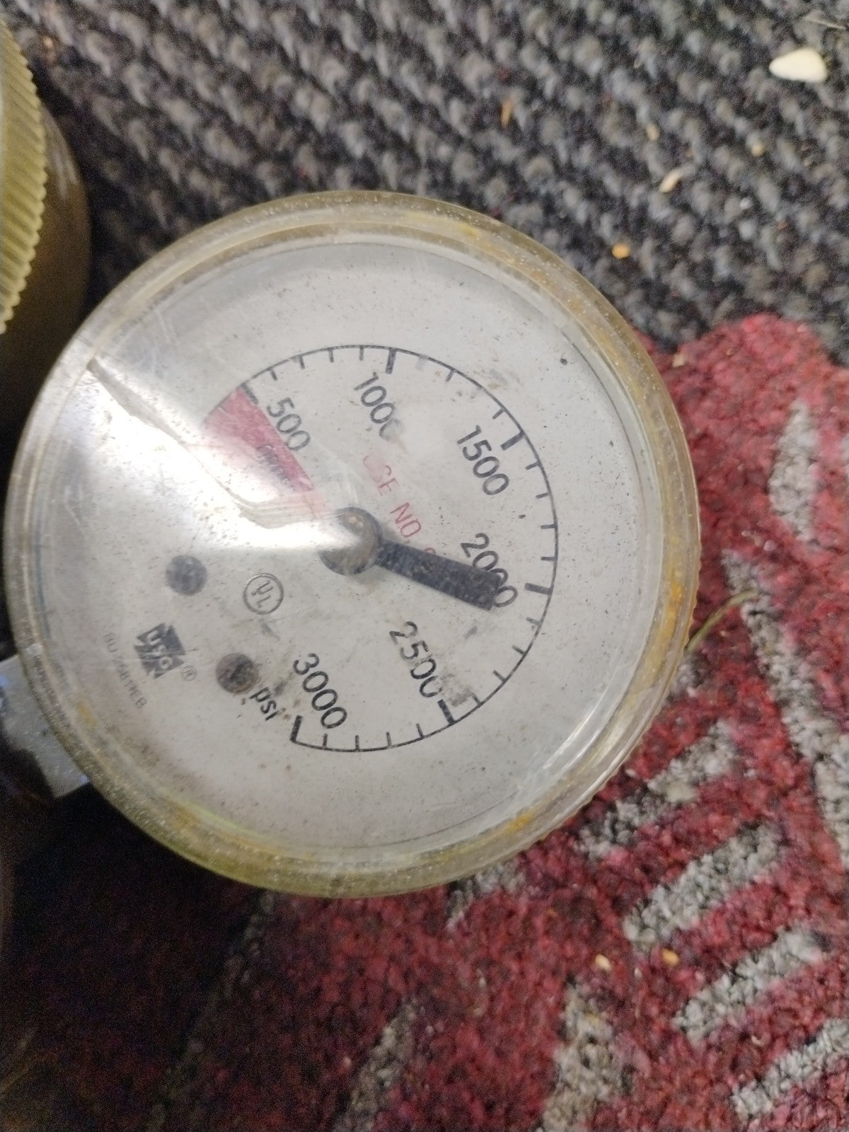 NUCO2 CGA E-4 201-100-580I 3000PSI REGULATOR GAUGE 