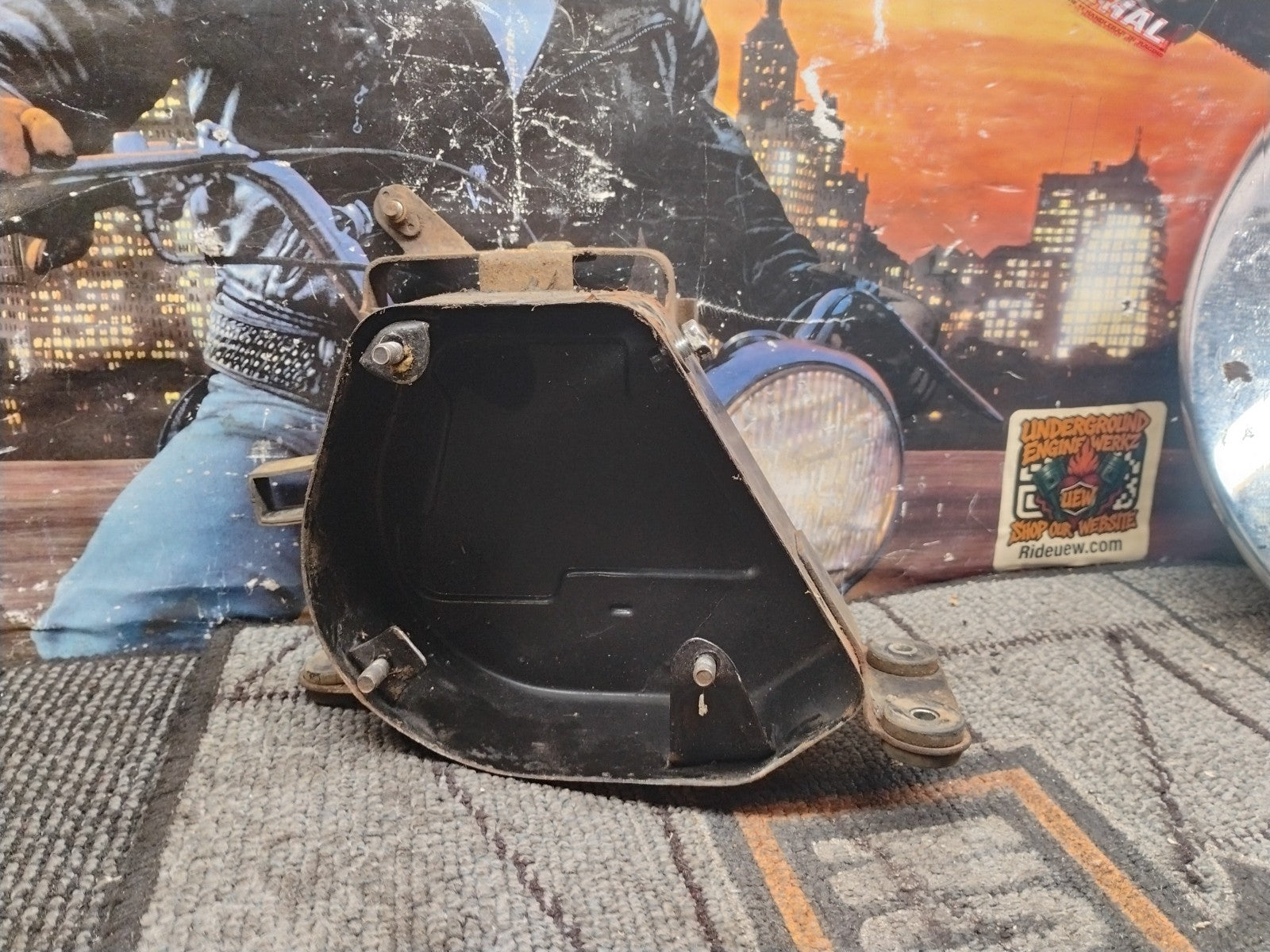 1974 CB 125S Airbox Air Filter Canister Battery Holder