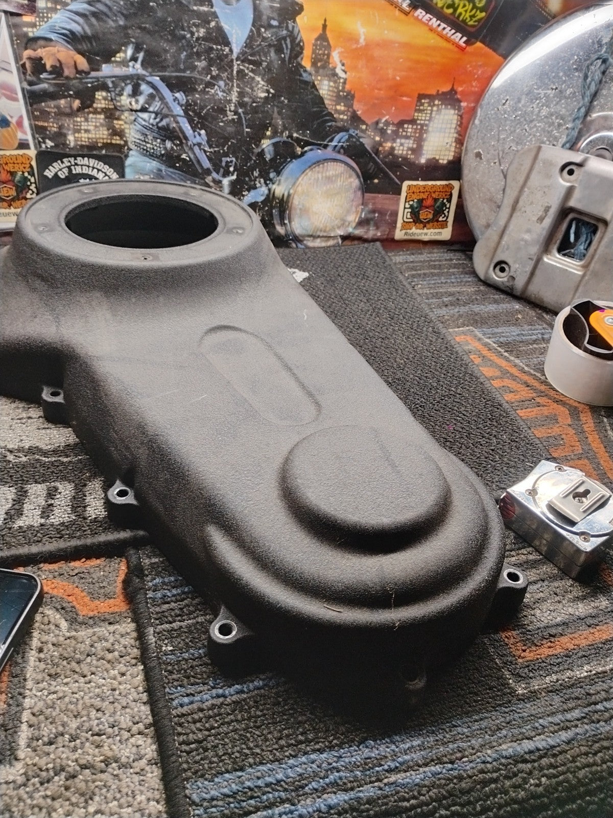 OEM Harley-Davidson 60784-06 Touring Wrinkle Black Outer Primary Cover 2006-2017