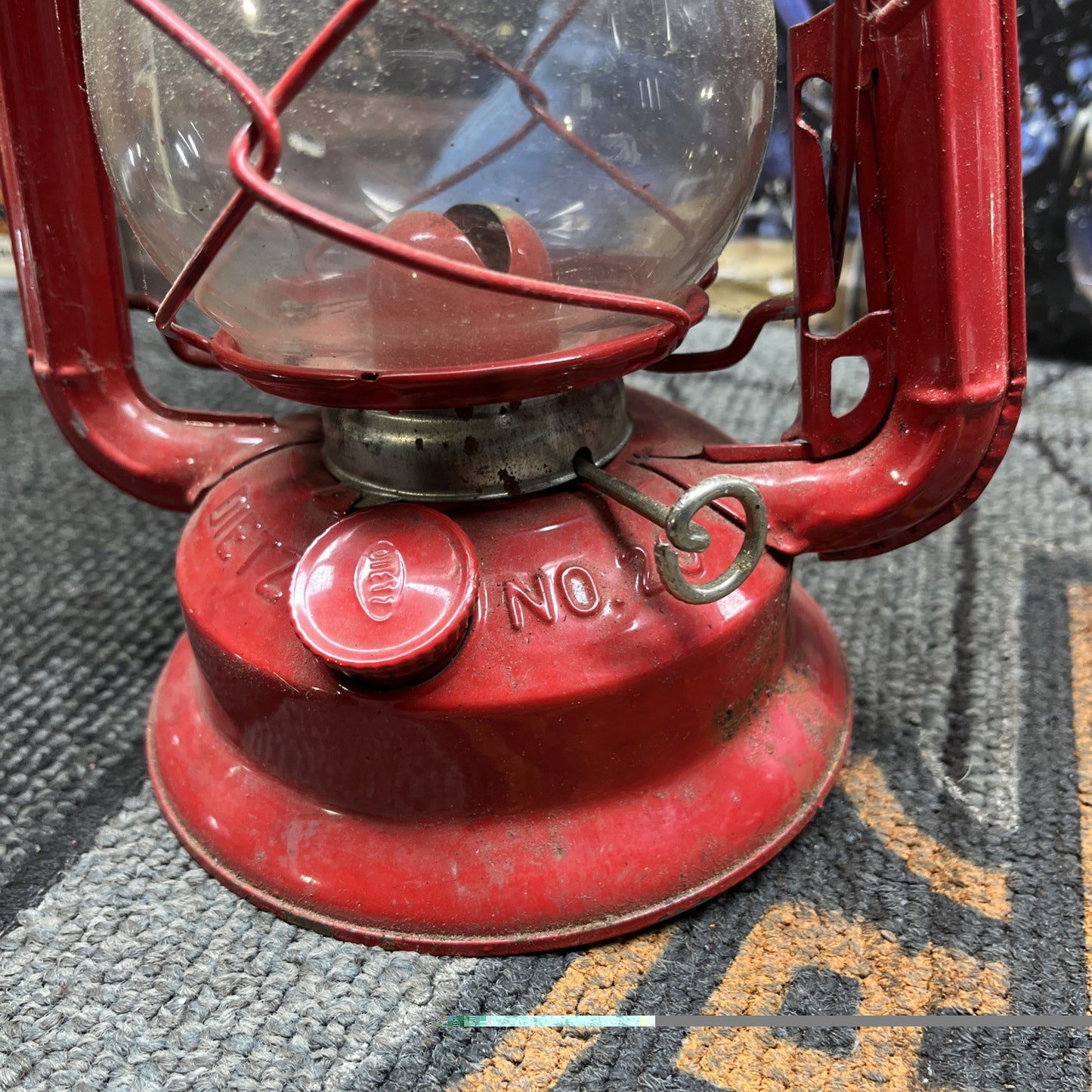 Vintage Dietz No. 20 Junior Red Kerosene Lantern