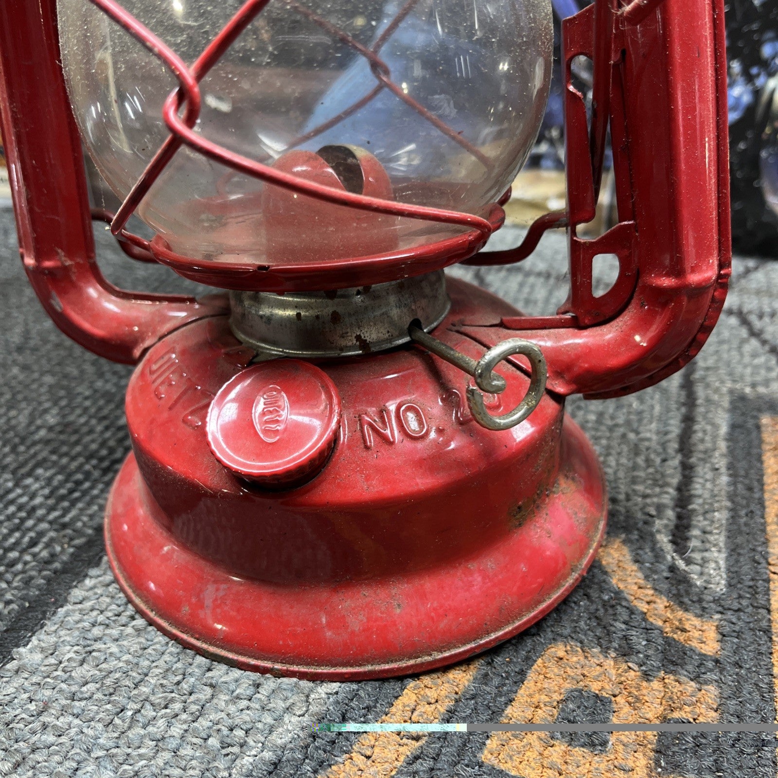 Vintage Dietz No. 20 Junior Red Kerosene Lantern