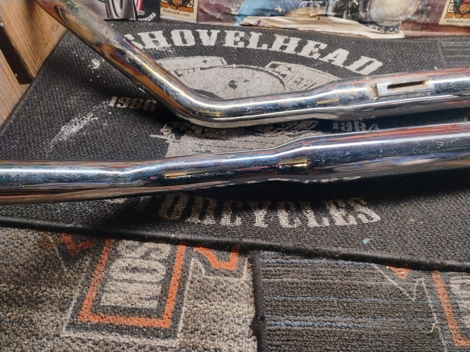 Harley-Davidson Ironhead Sportster Drag Pipes Exhaust Set 1957-1985