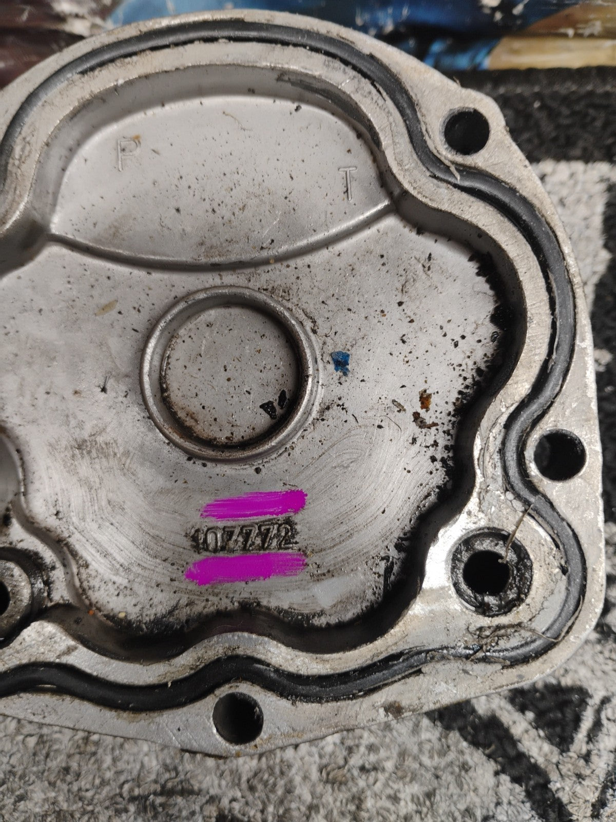 1980s Suzuki Engine Oil Filter Cover OEM Aluminum